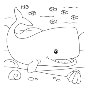 Free Whale Picture To Color In