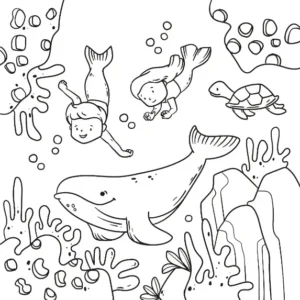 Free Whale Picture To Color In