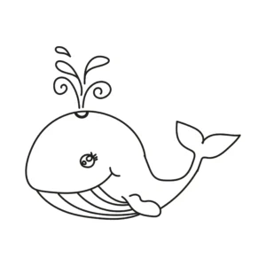 Free Whale Picture To Color In