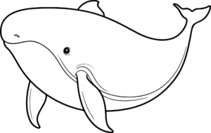 Free Whale Picture To Color In