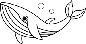 Free Whale Picture To Color In