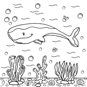 Free Whale Picture To Color In