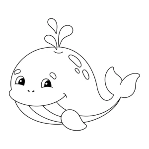 Free Whale Picture To Color In