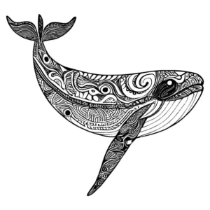 Free Whale Picture To Color In