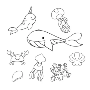 Free Whale Picture To Color In