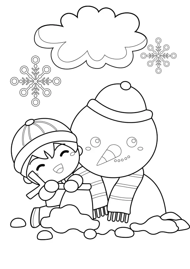 Free Winter Picture To Color In