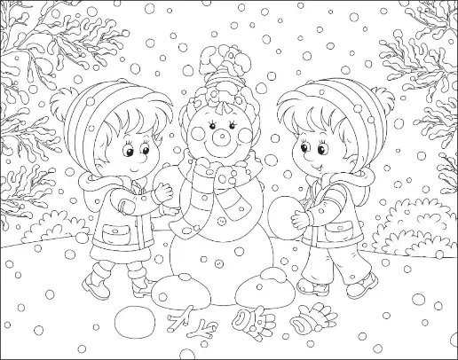 Free Winter Picture To Color In