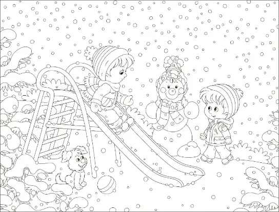 Free Winter Picture To Color In