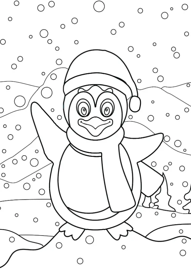 Free Winter Picture To Color In