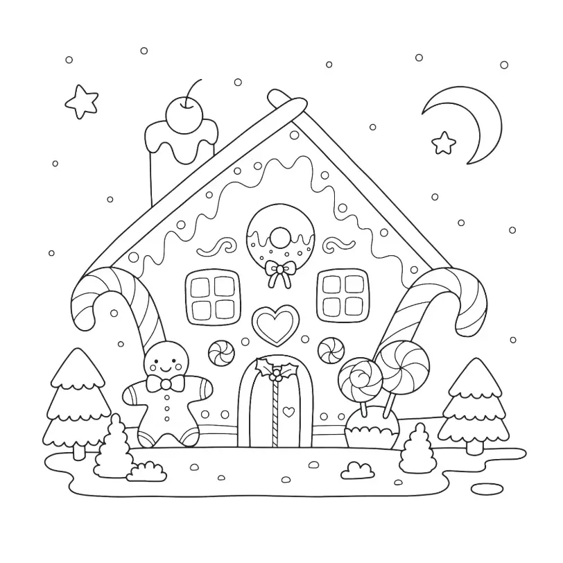 Free Winter Picture To Color In