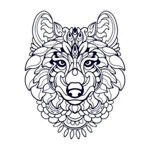 Free Wolf Picture To Color In