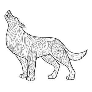 Free Wolf Picture To Color In