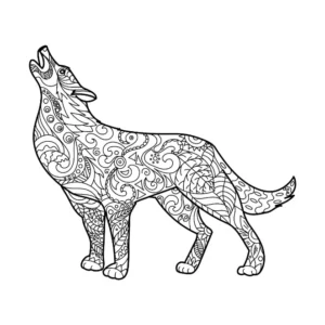 Free Wolf Picture To Color In