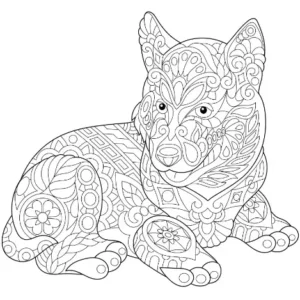 Free Wolf Picture To Color In