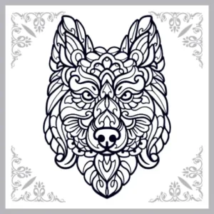 Free Wolf Picture To Color In