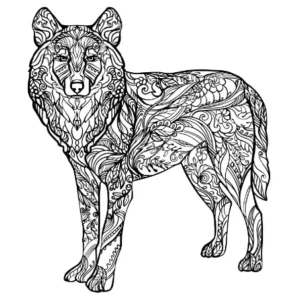 Free Wolf Picture To Color In