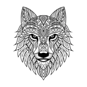 Free Wolf Picture To Color In