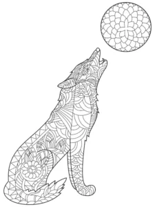 Free Wolf Picture To Color In