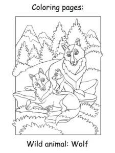 Free Wolf Picture To Color In