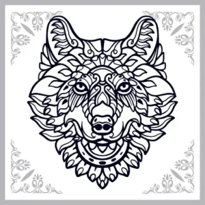 Free Wolf Picture To Color In