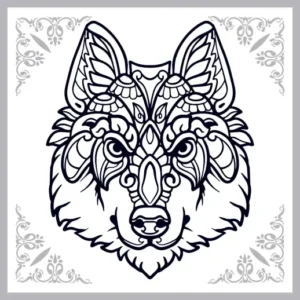 Free Wolf Picture To Color In