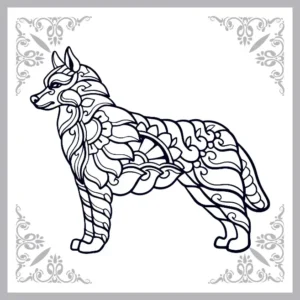 Free Wolf Picture To Color In