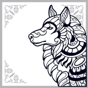 Free Wolf Picture To Color In