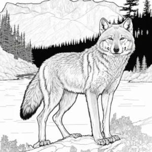 Free Wolf Picture To Color In