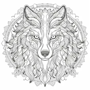 Free Wolf Picture To Color In