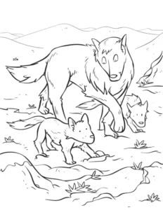 Free Wolf Picture To Color In