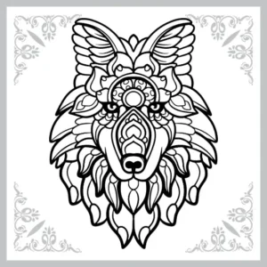 Free Wolf Picture To Color In