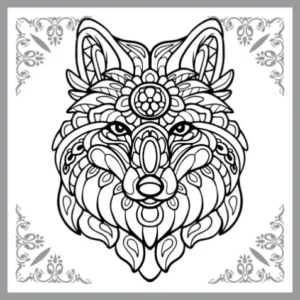 Free Wolf Picture To Color In