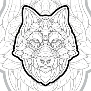 Free Wolf Picture To Color In