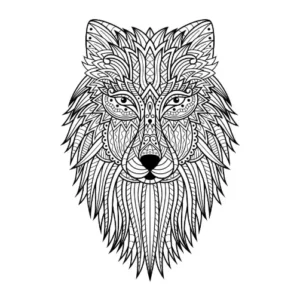 Free Wolf Picture To Color In