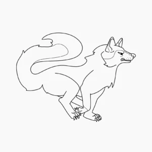 Free Wolf Picture To Color In