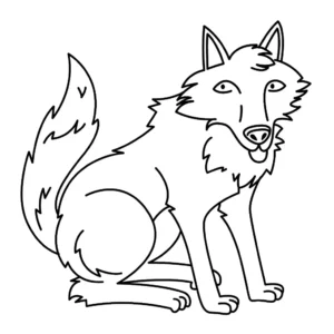 Free Wolf Picture To Color In