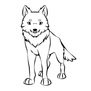 Free Wolf Picture To Color In