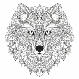 Free Wolf Picture To Color In