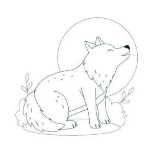 Free Wolf Picture To Color In