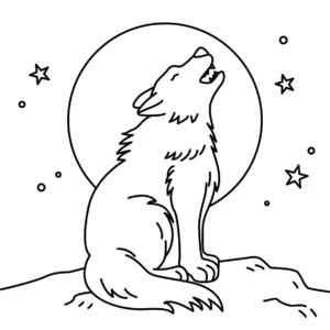 Free Wolf Picture To Color In