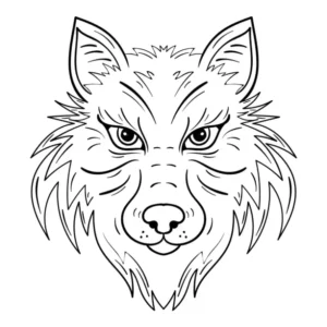 Free Wolf Picture To Color In