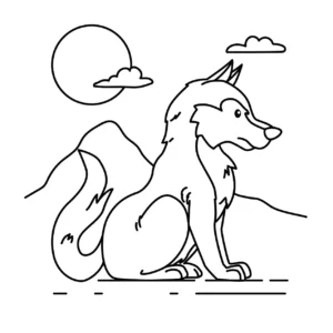 Free Wolf Picture To Color In