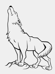 Free Wolf Picture To Color In