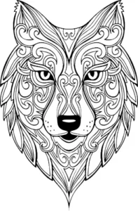 Free Wolf Picture To Color In