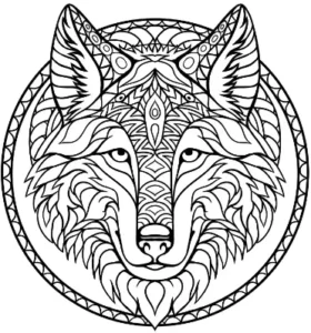 Free Wolf Picture To Color In