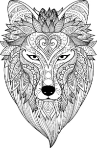 Free Wolf Picture To Color In