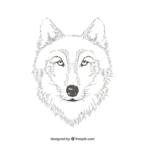 Free Wolf Picture To Color In