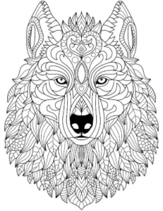 Free Wolf Picture To Color In