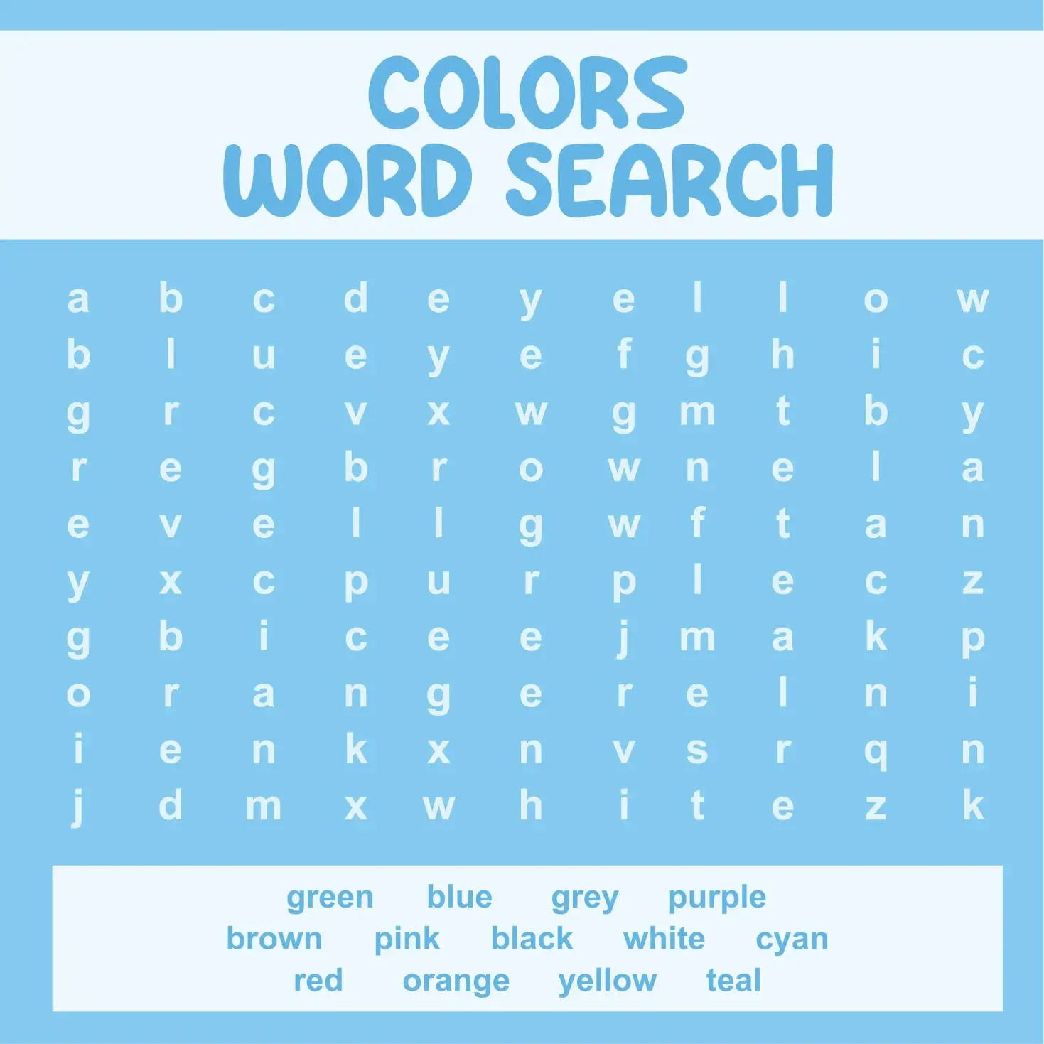 Free Word Search Game For Kids