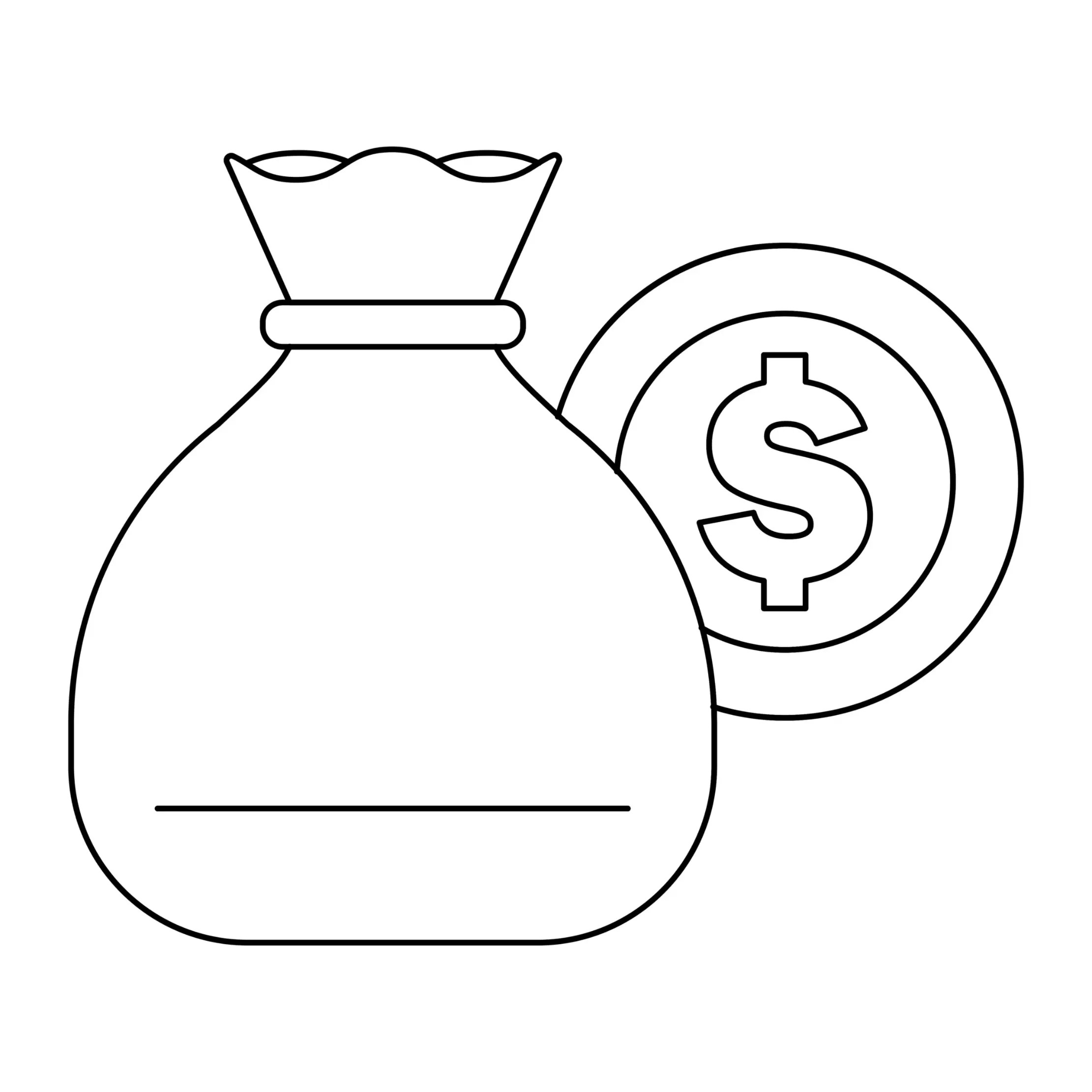 Free Money Picture To Color In